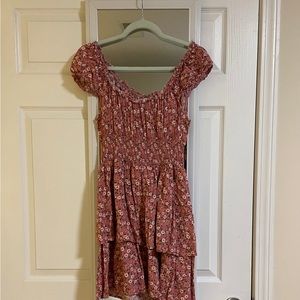 Pink floral dress